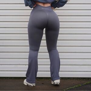 Set of Two flare Leggings in Mauve and Gray